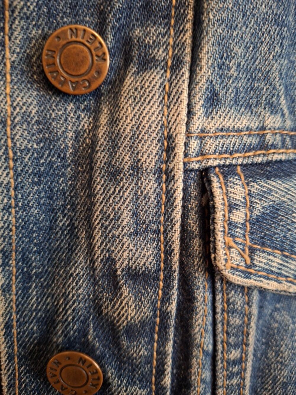 Vintage Calvin Klein Denim Jacket - Women's Large - Picture 8 of 9